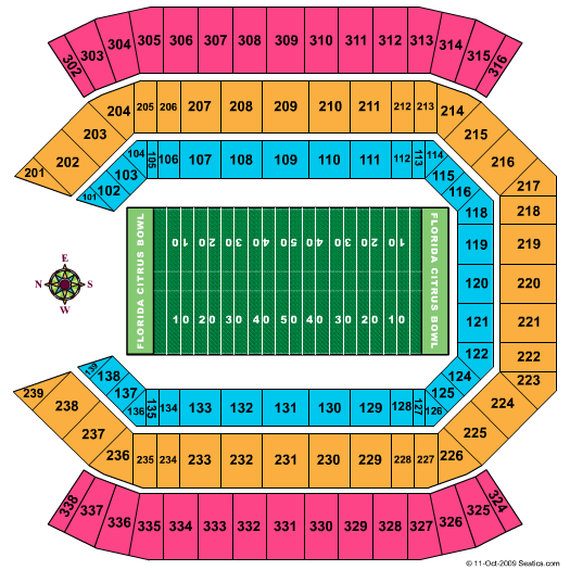 Florida Citrus Bowl Seating Chart